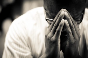 Man In Prayer Christian Stock Photo
